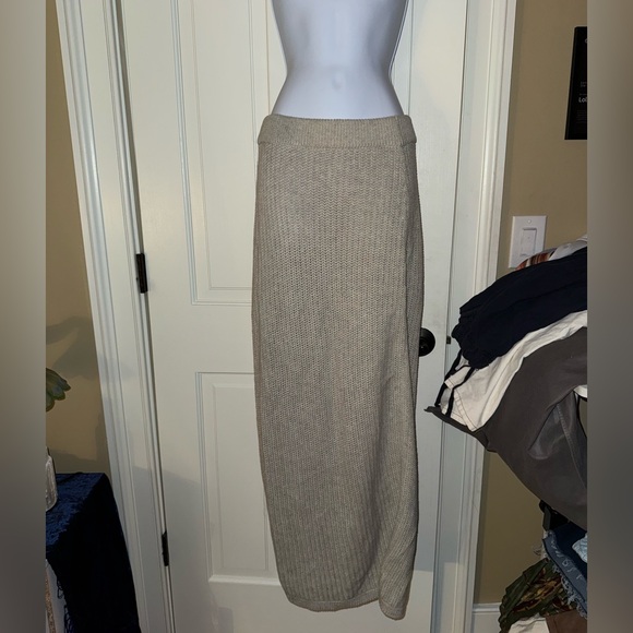 Peruvian Connection Taupe Maxi Skirt - Picture 1 of 3